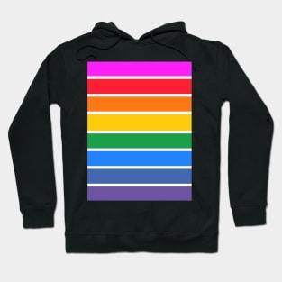 Bright rainbow stripes - horizontal Hoodie